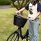 Wicker Front Cargo Bike Basket - Perfect for Riders of All Ages and Genders - for Beach Cruiser, Stationary Bike, E-bike, or Road Bike with Stylish Faux Leather Straps
